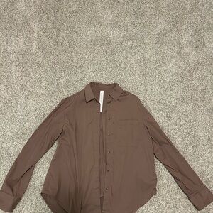 lululemon athletica Brown Button Down Shirt
